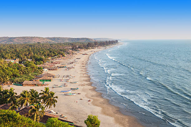 Beauty Arambol beach landscape, Goa state, India